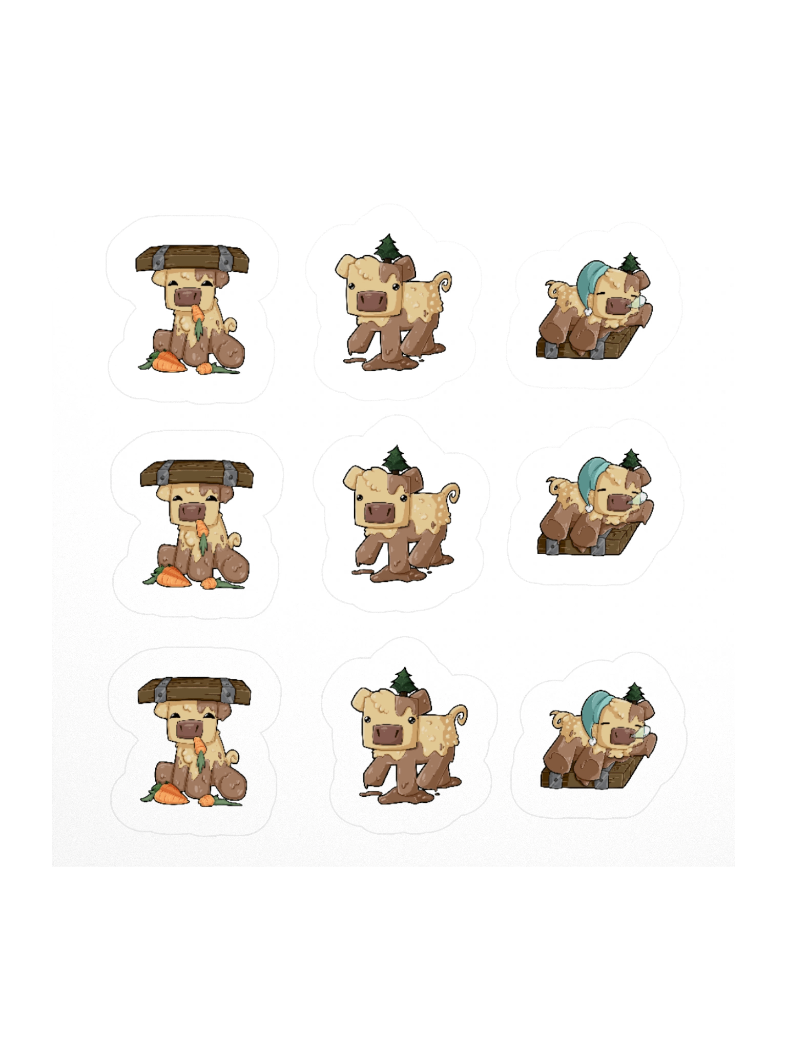 Floor Pig Variety Sheet - x9 stickers product image (1)