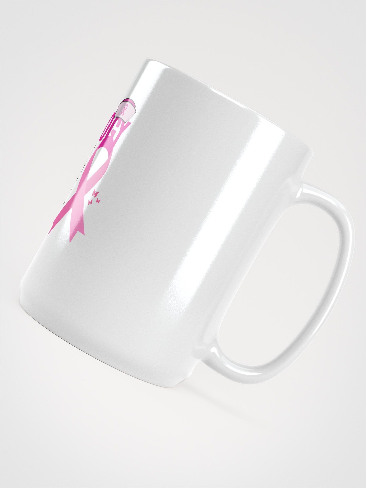 Oncology Black Nurse Mug - Breast Cancer Awareness Coffee Cup | Pink Ribbon Medical Professional Gift | 15oz Ceramic Mug product image (5)