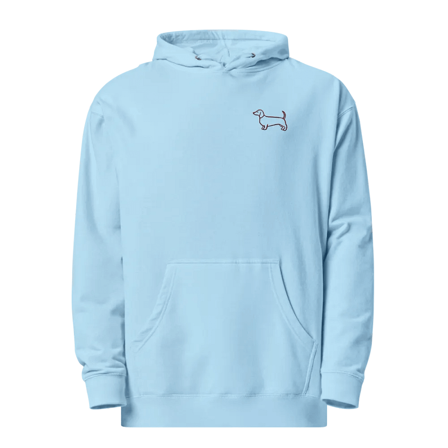 Embroidered Minimalist Dachshund Dog Outline Hoodie product image (5)