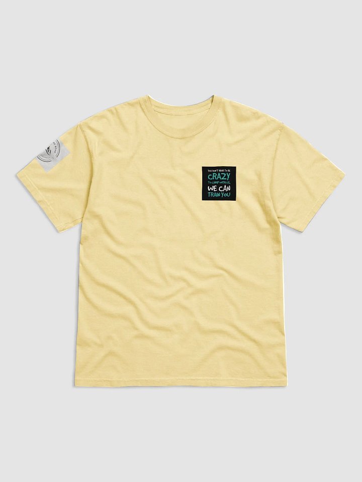 T-Shirt (Lt. Yellow) Crazy to camp with us product image (1)