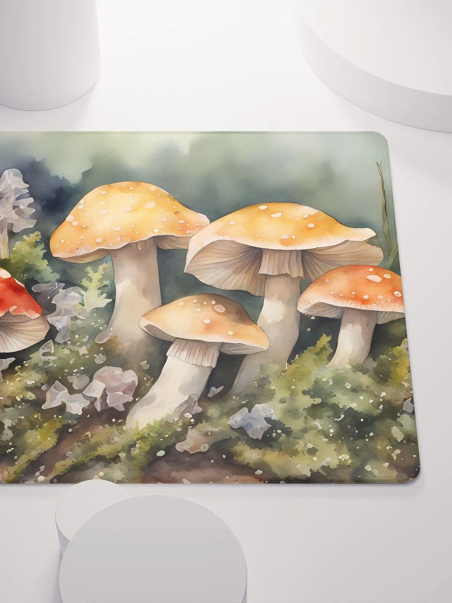 Red and Yellow Agarics in Moss, Gaming Mouse Pad, 2 Sizes product image (5)