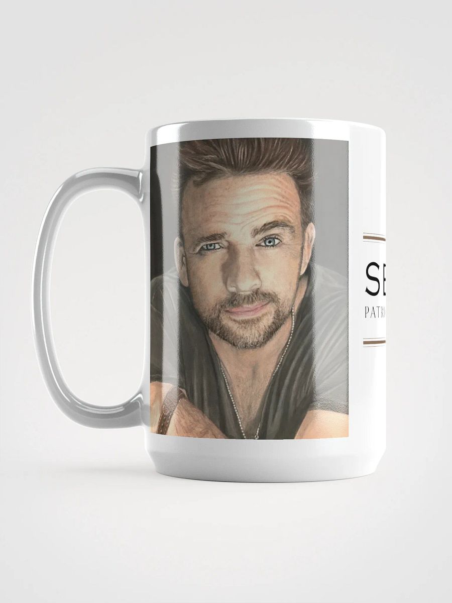 The Lifted Brow – Sean Patrick Flanery Pastel Portrait Mug (15 oz) product image (6)