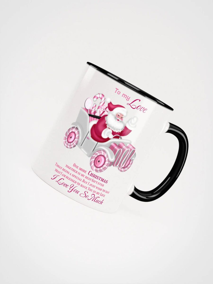 Whimsical Santa Caravan Ceramic Mug To my Love One more Christmas together product image (8)