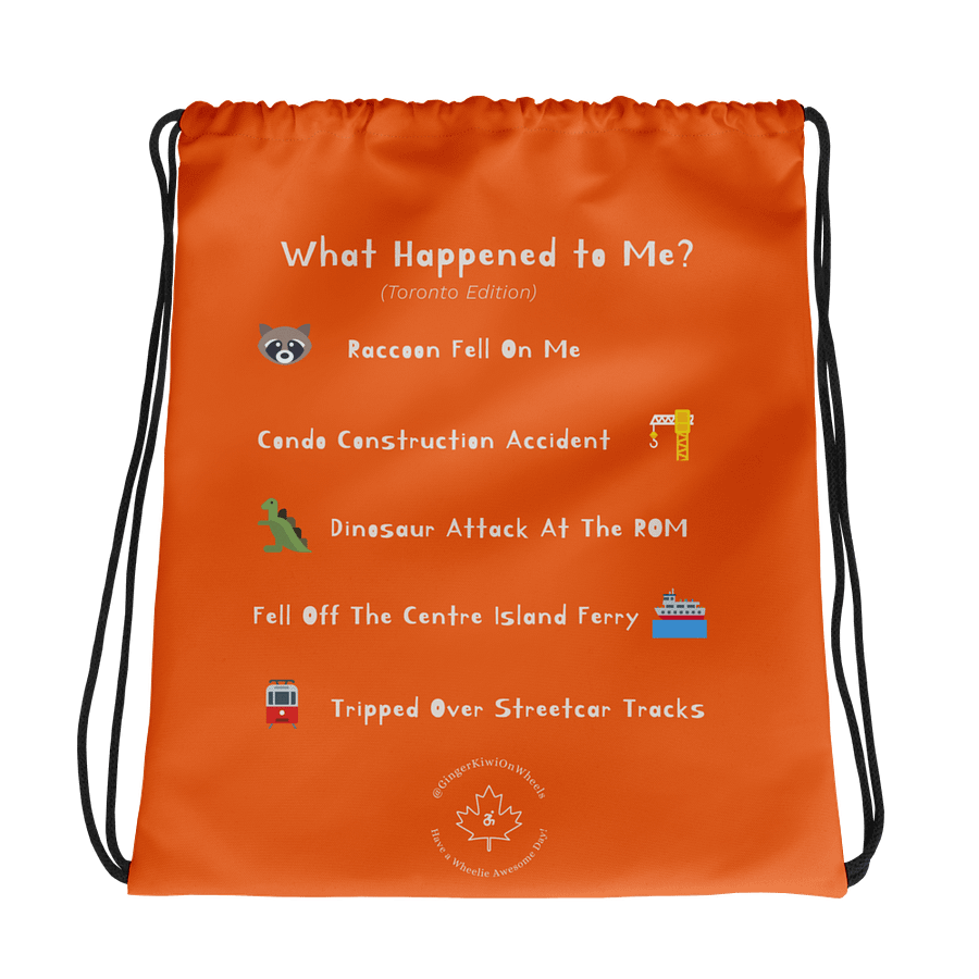 WHAT HAPPENED TO ME ? (Toronto Edition): String Backpack, TiLite Burnt Orange product image (1)
