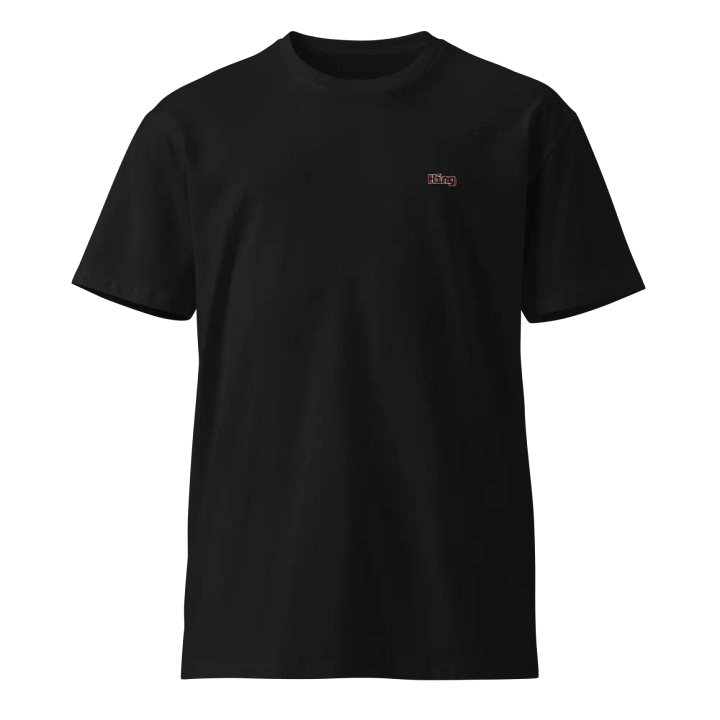 King - B-R-W - Embroidered - Unisex Premium T-Shirt - Black HApex Gear Black Logo product image (2)