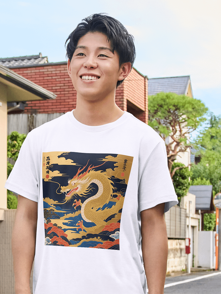 Ryoshin - Kinryū (Golden Dragon), Ancient Ryū Collection, T-Shirt, Front Design product image (110)