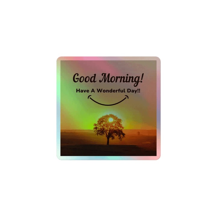 Smiling Sunrise Holographic Sticker Pack product image (1)