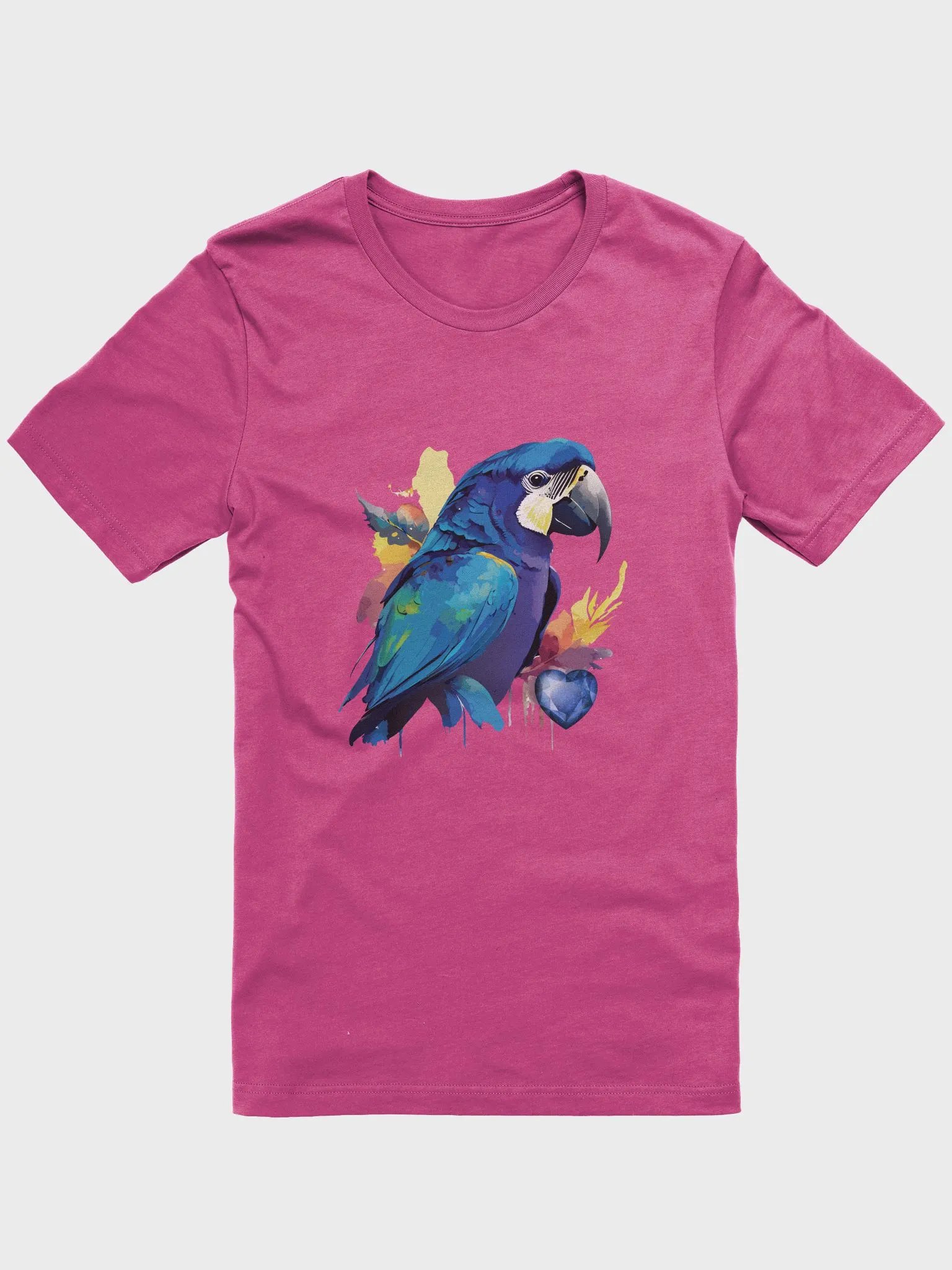 Blue Art Parrot T-Shirt product image (1)
