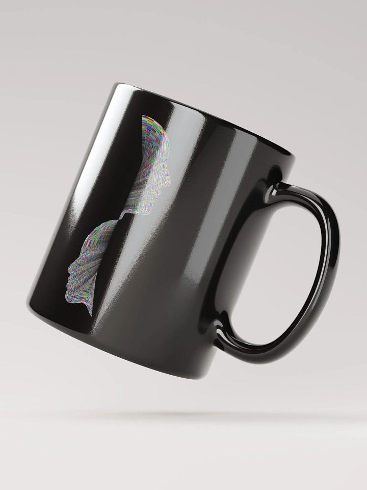 Black Glossy Coffee mug-Left and Right Half Face product image (3)