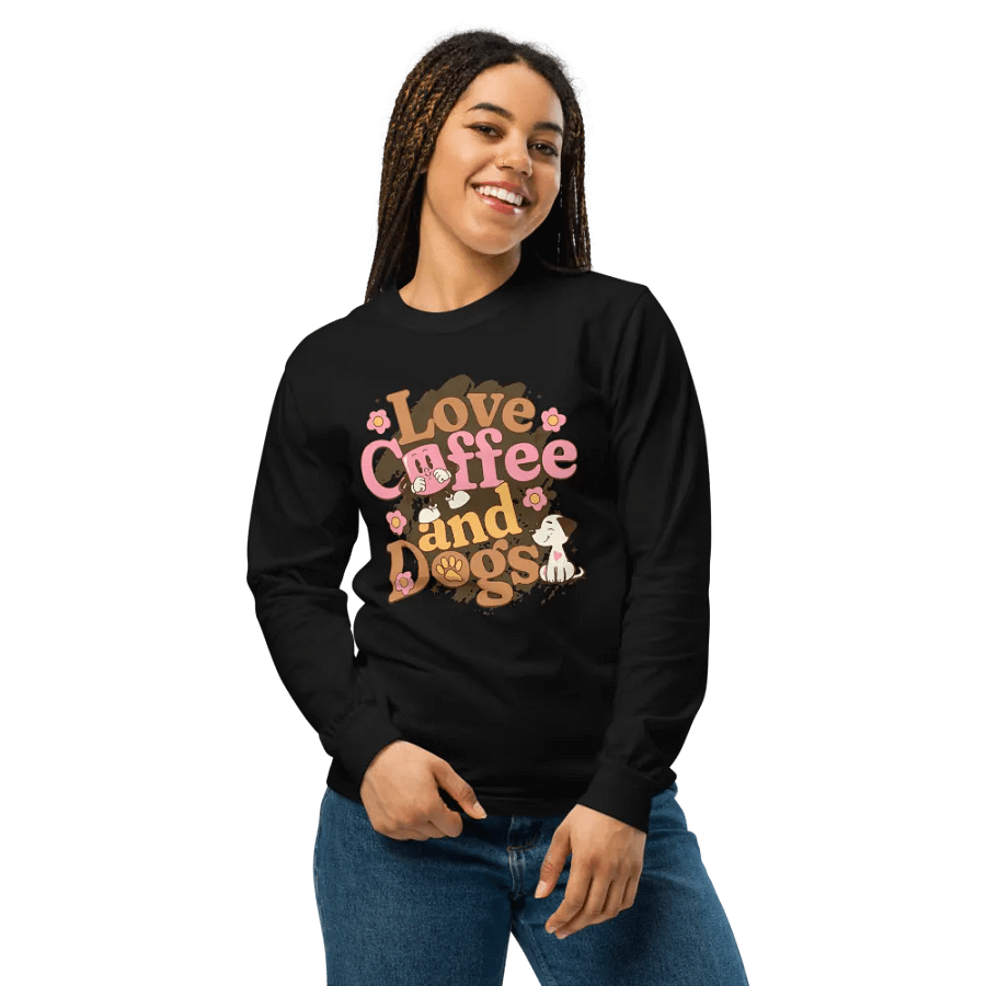 I Love Coffee and Dogs Long Sleeve Shirt product image (4)