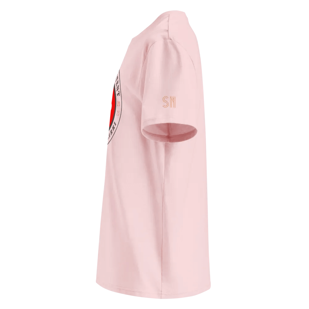 Love & Content Play Button Organic T-Shirt product image (27)