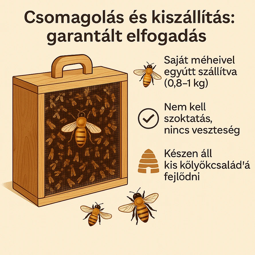 buckfast méhanya - csomagolás és kiszállítás