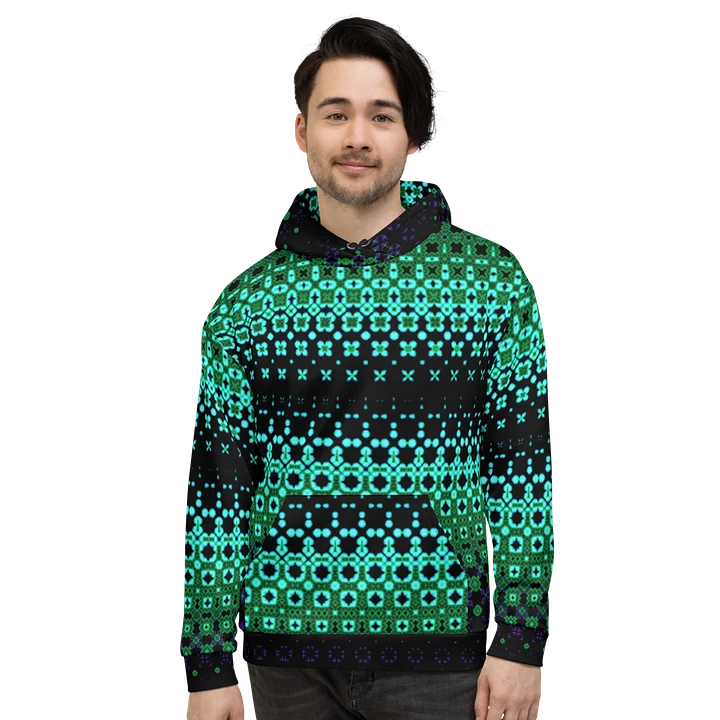 Abstract Green Modern Pattern Unisex All Over Print Hoodie product image (2)