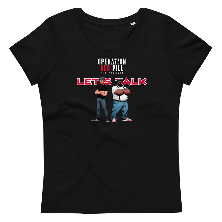 “Let’s Talk” Women’s Fitted T-shirt - The Drew Missen Collection product image (1)