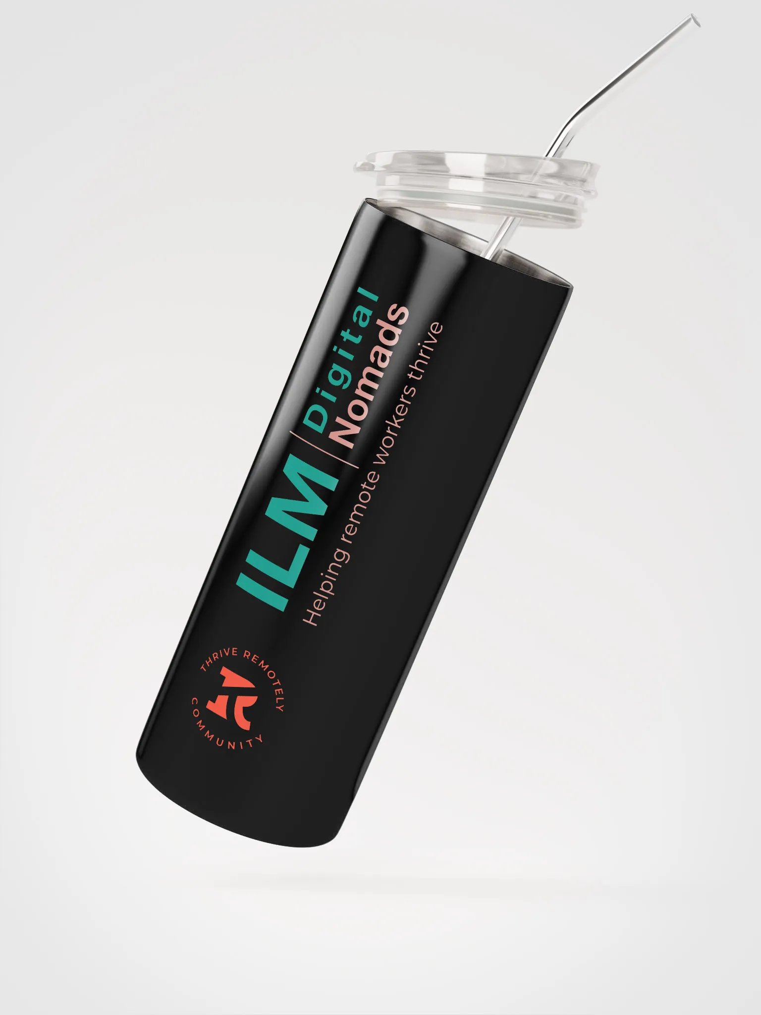Stainless Steel Tumbler with Straw-ILM product image (2)