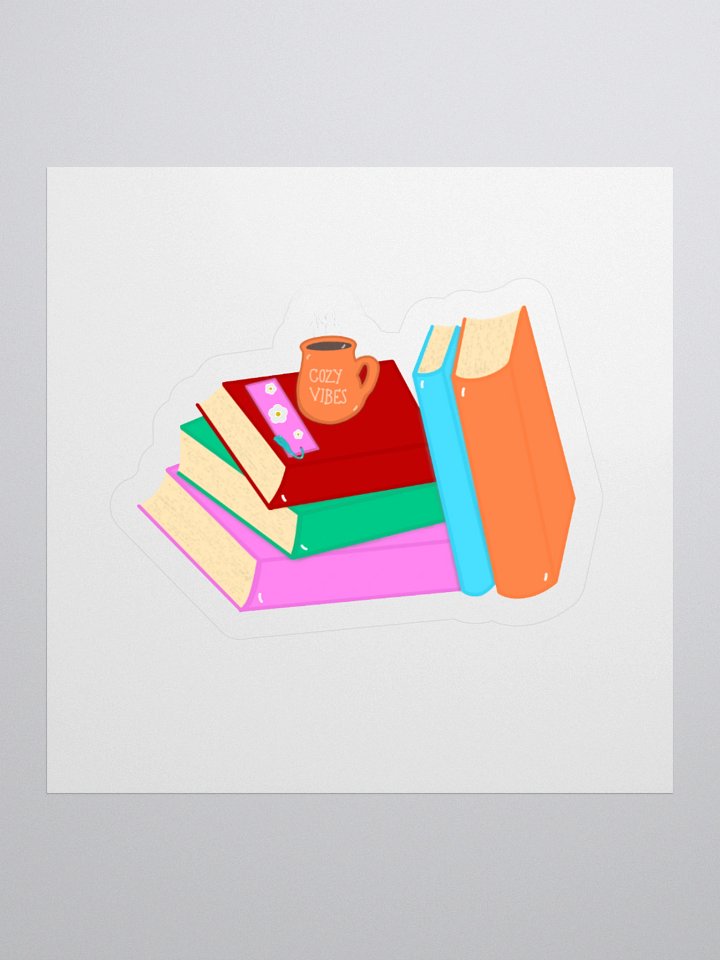 Cozy Book Lovers Sticker with no titles product image (1)