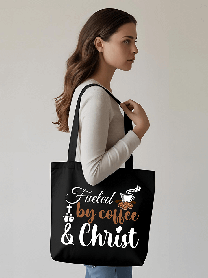 Fueled By Coffee and Chris, Eco Tote Bag. product image (1)