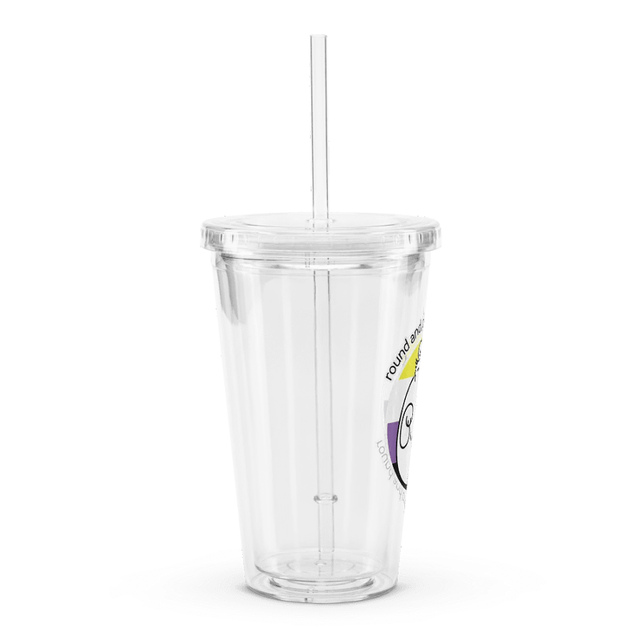 Round and Proud Manul Nonbinary Version - Transparent Cup & Straw product image (3)
