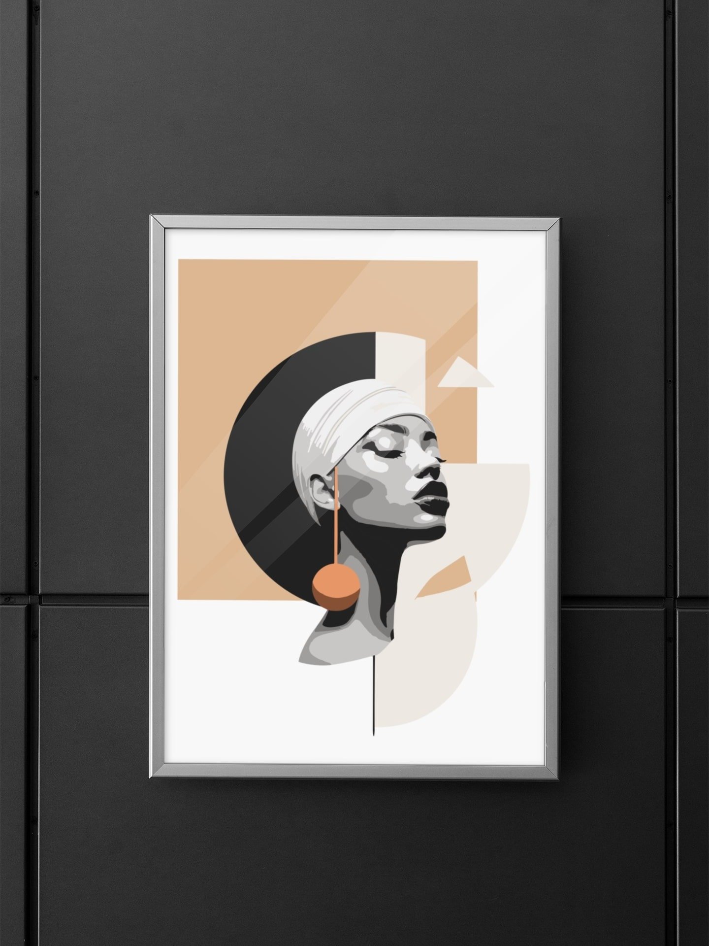 Elegant Minimalist Portrait Poster - Modern Abstract Woman Artwork with Geometric Shapes for Home Decor and Office Aesthetics product image (5)