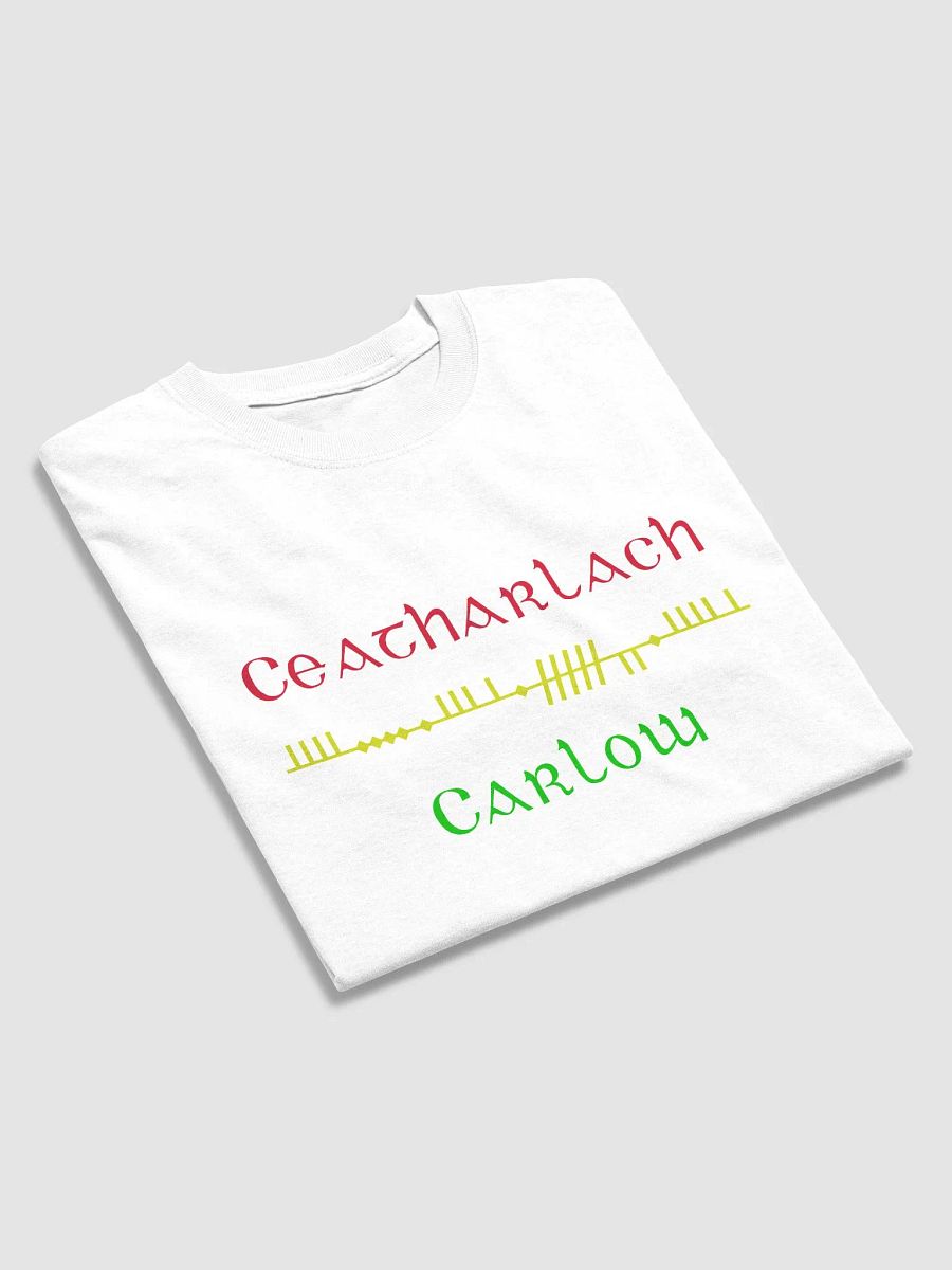 Carlow/Ceatharlach, Scholastic Style Ogham Printed T-shirt product image (21)