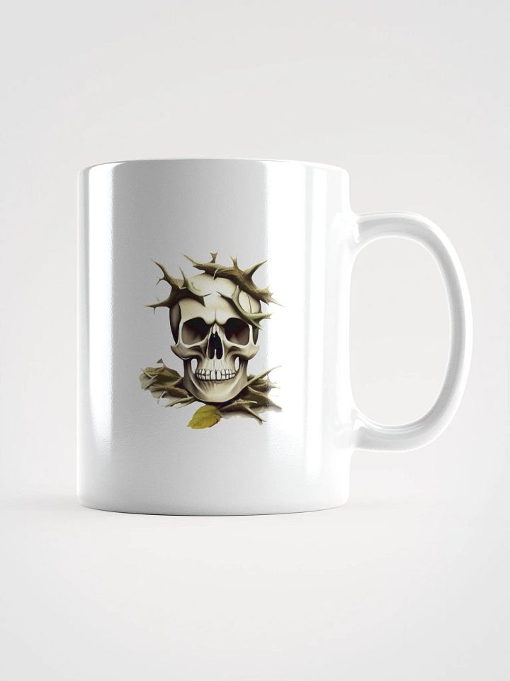 Skull with Thorns Skull, thorns, skull with thorns, skeleton, horror, scary, spooky, bones, thorn, pattern, abstract, geometric, spiral, vintage, retro, colourful product image (1)