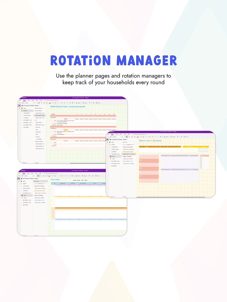 Sim Chronicles For OneNote | For The Sims 2, The Sims 3 & The Sims 4 Gameplay product image (5)