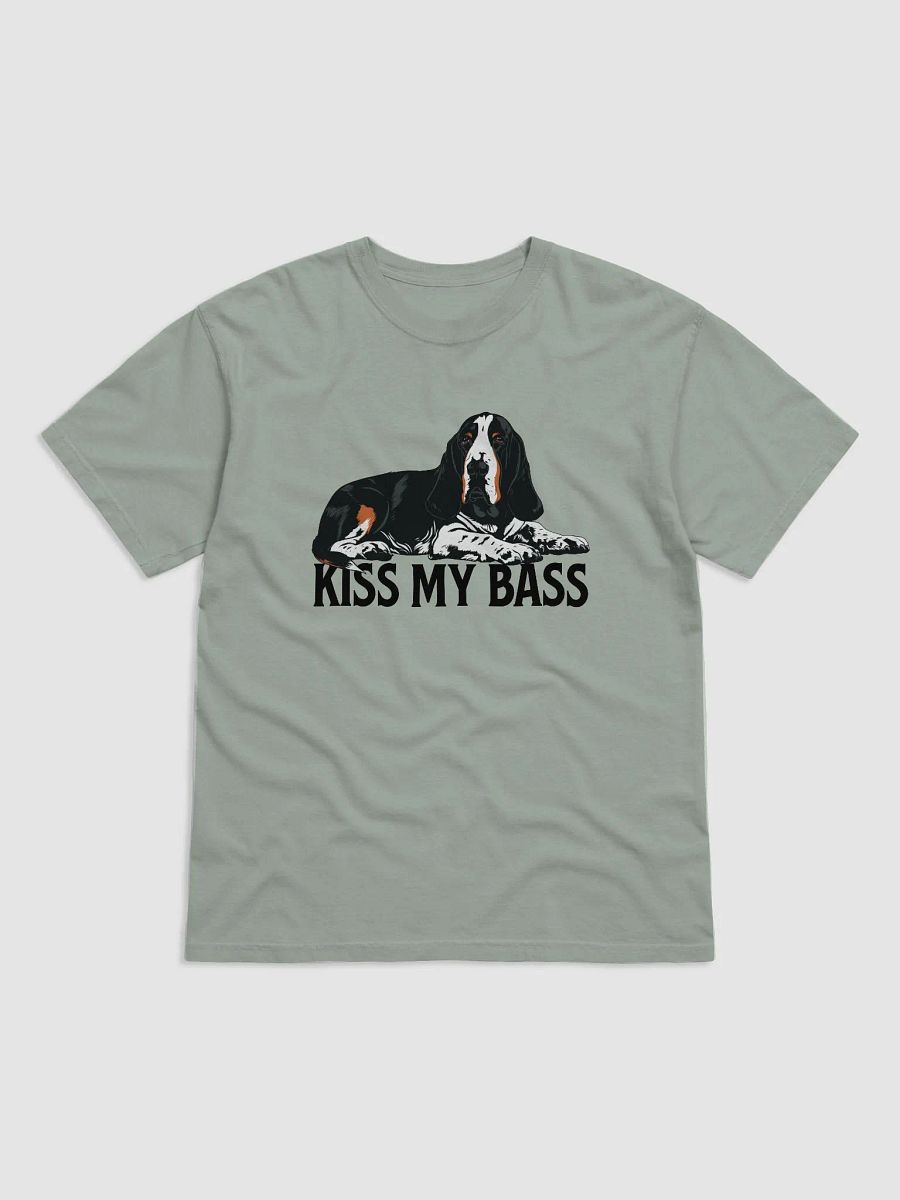 Kiss My Bass (Tricolor) T-Shirt | Funny T-Shirt for Basset Hound Owners product image (4)
