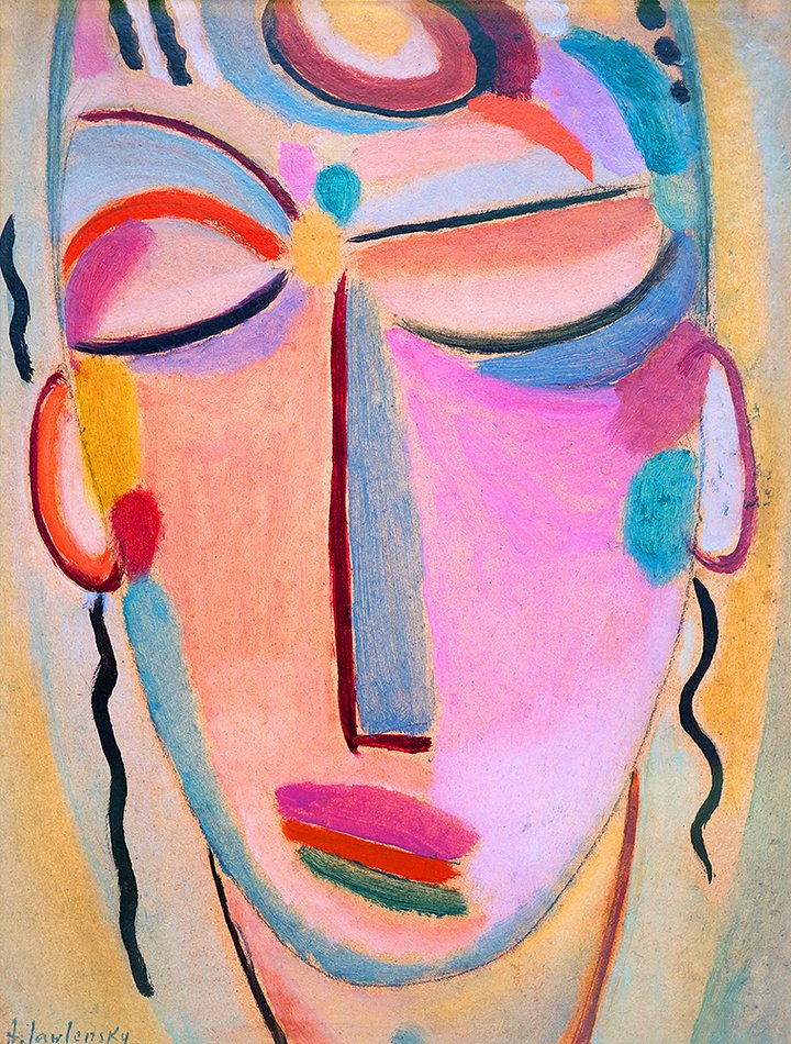 Colorful Abstract Face Painting Print – Modern Expressionist Wall Art product image (1)