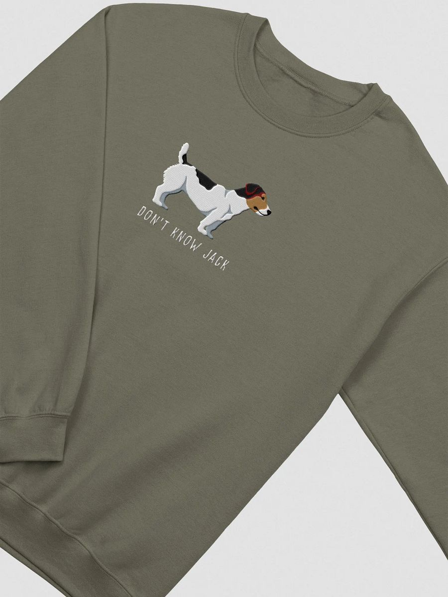 Don't Know Jack Sweatshirt (Embroidered) of a Jack Russell Terrier(Tricolor) product image (6)
