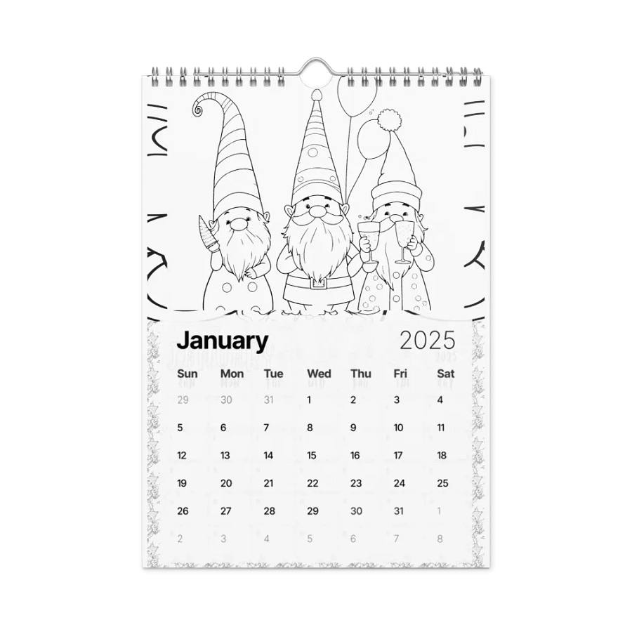 2025 A Gnomie Year Coloring Calendar-Physical product image (6)