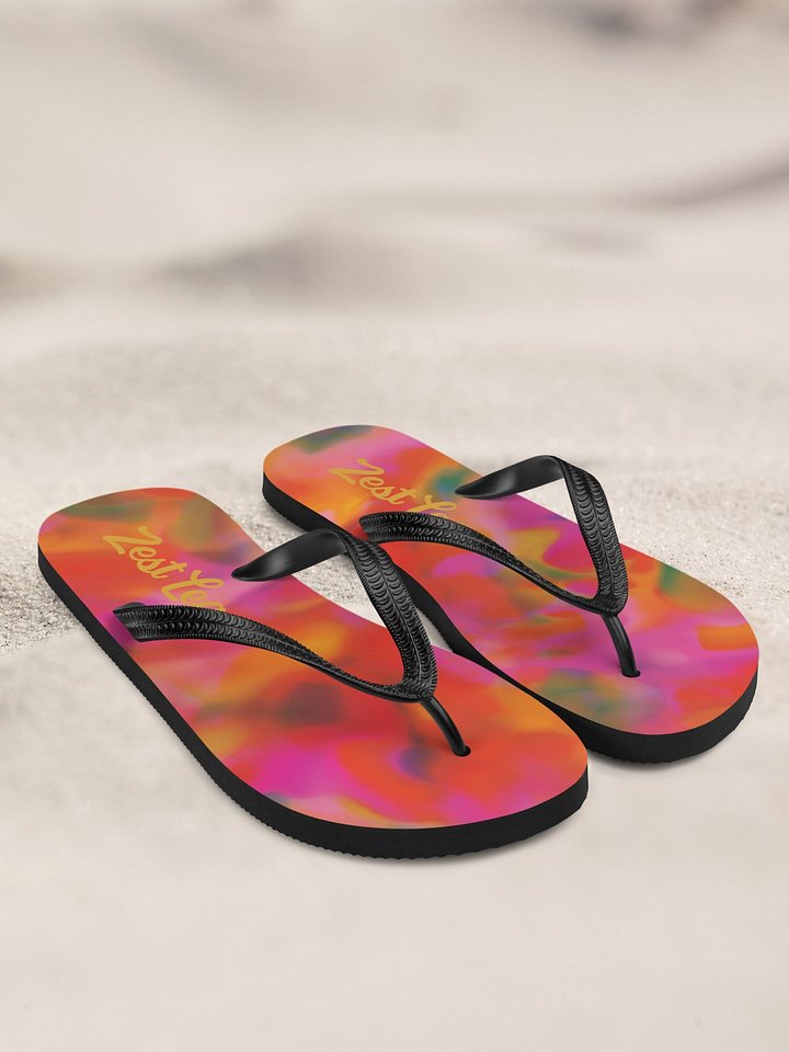 Flip flops "Vibrant Pink-Orange Tie-Dye" product image (2)