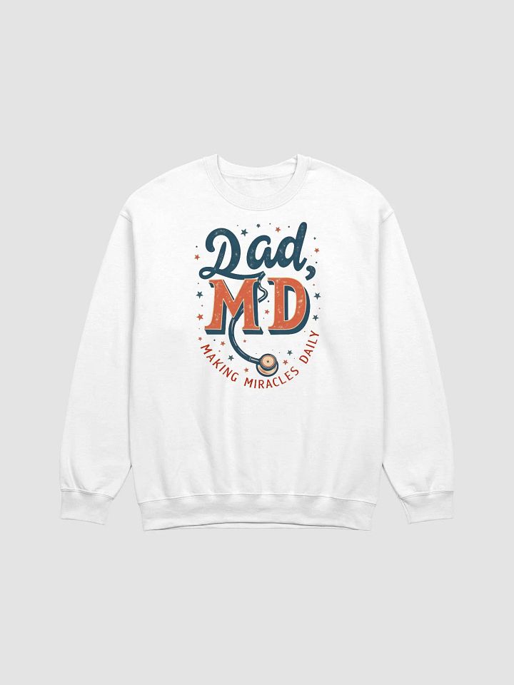 Dad, MD Stethoscope Crewneck Sweatshirt product image (11)