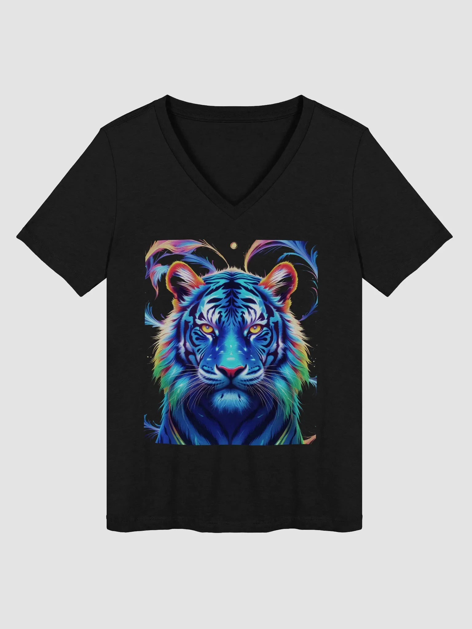 Neon Tiger Dream Women's V-Neck Shirt Bella+Canvas (Women's) product image (2)