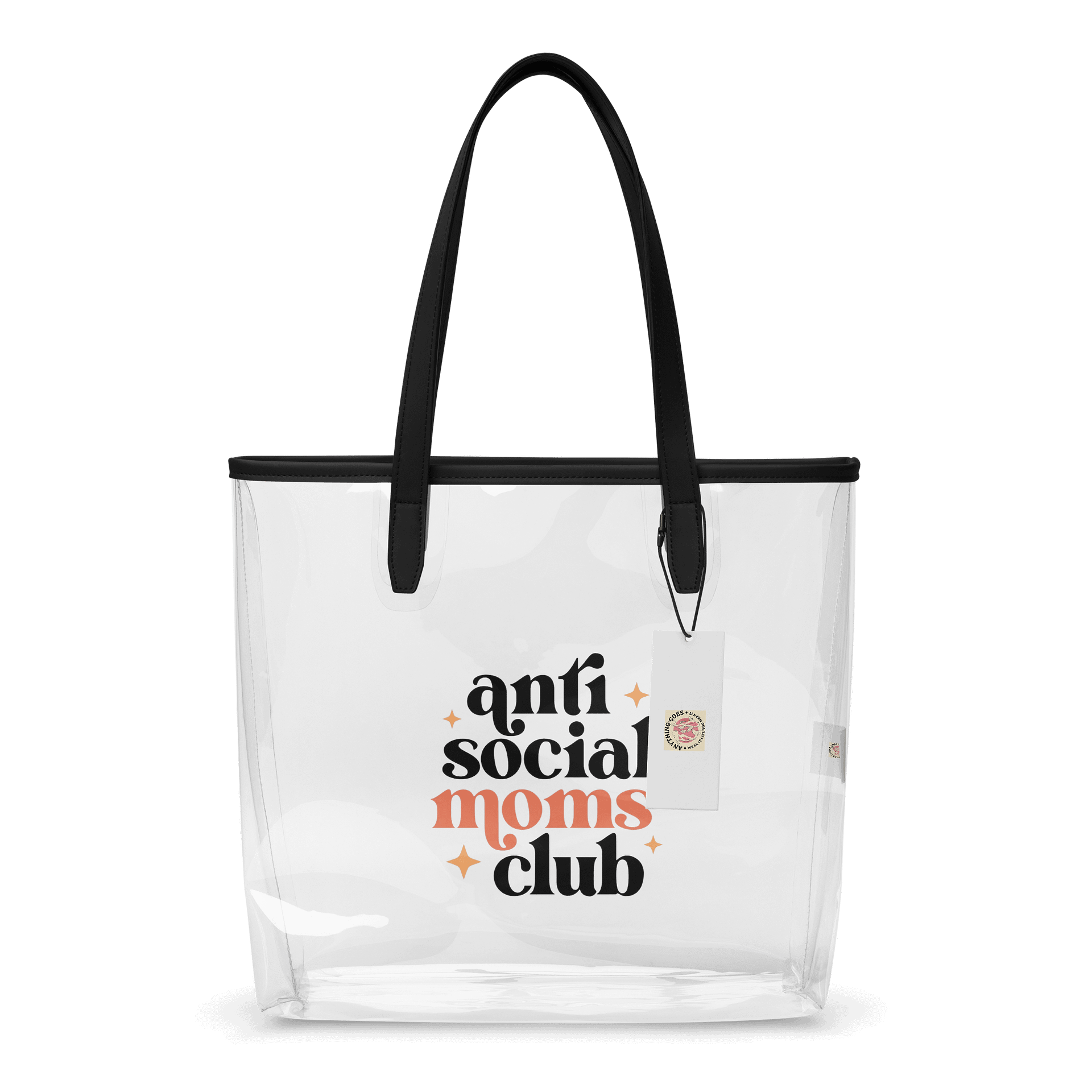 anti social Mom's Club Clear Tote Bag product image (1)