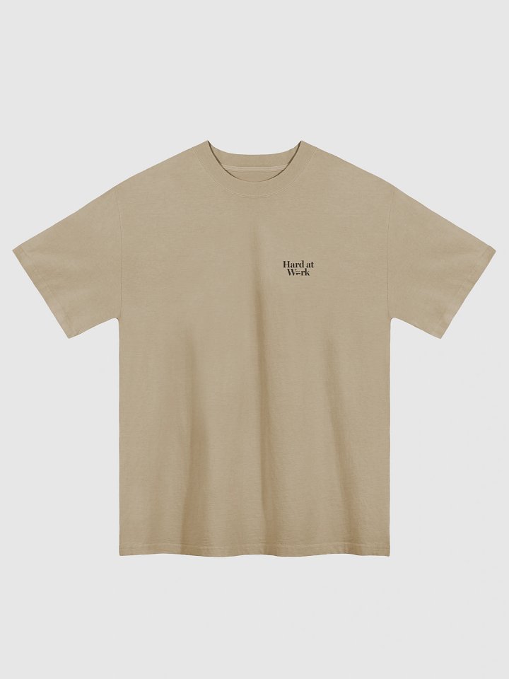 Hard at Work Oversized T-Shirt (Khaki) product image (1)