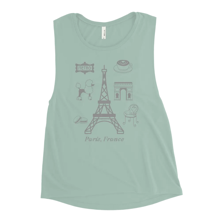 Parisian Landmarks Flowy Muscle Tank product image (8)