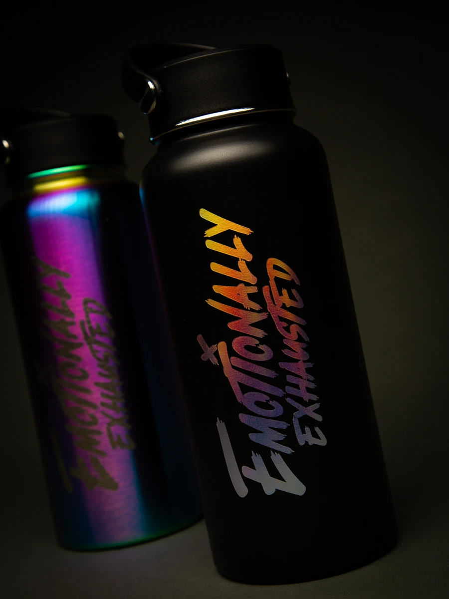(LAST FEW) Emotionally Exhausted Water Bottle - Holographic 32 oz product image (4)