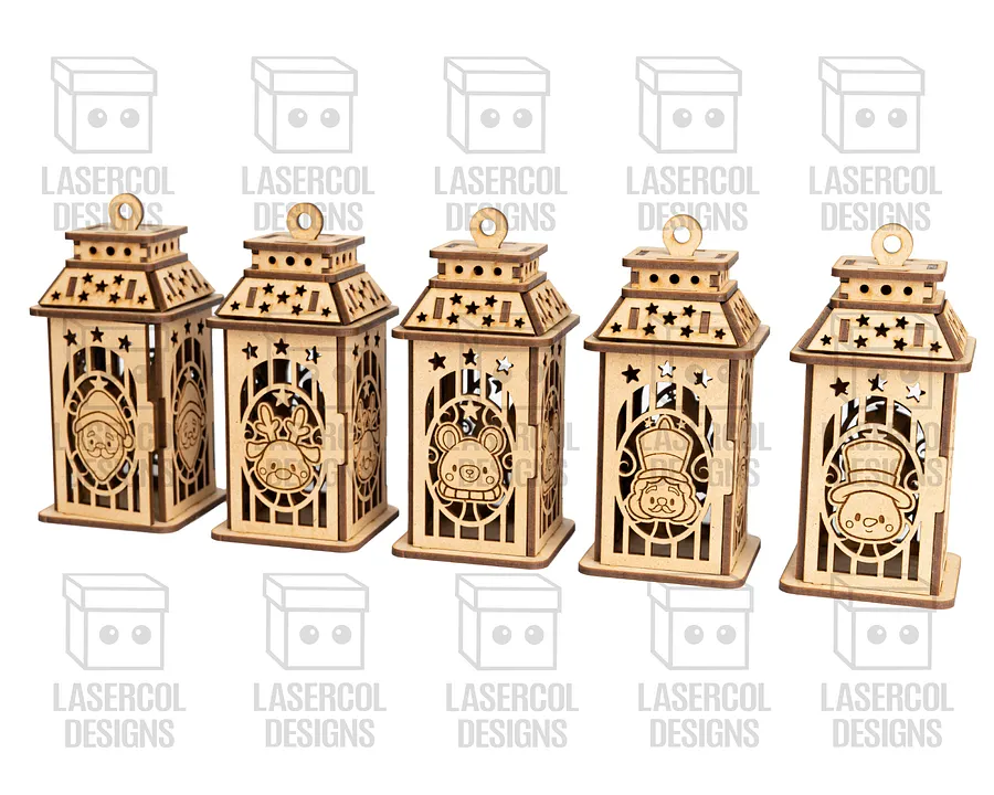 Christmas Lanterns Set With Box - Laser Cut Files product image (8)
