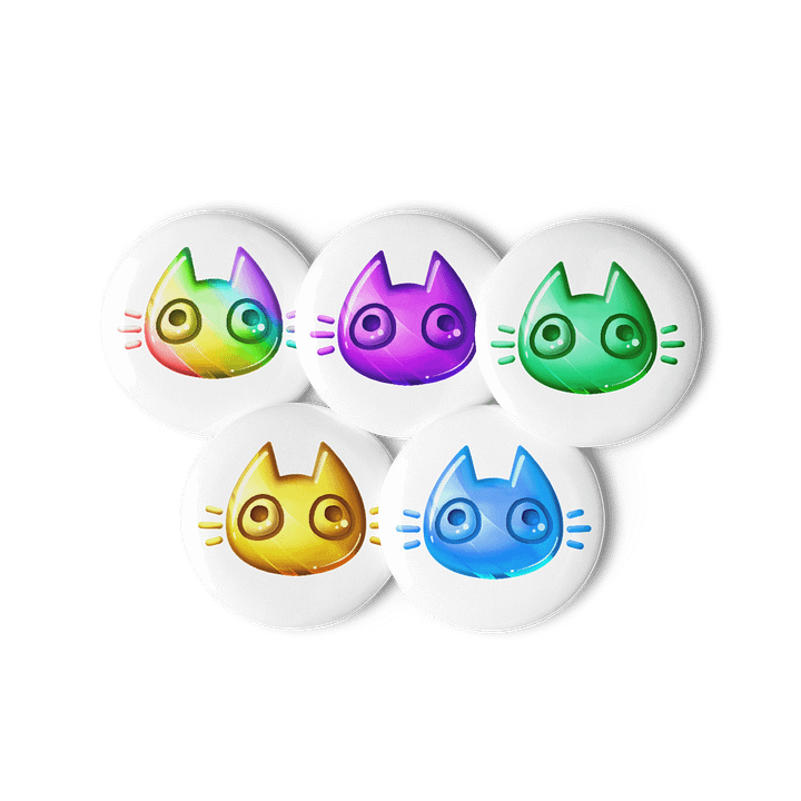 Badges - Coloured Cat Faces product image (1)