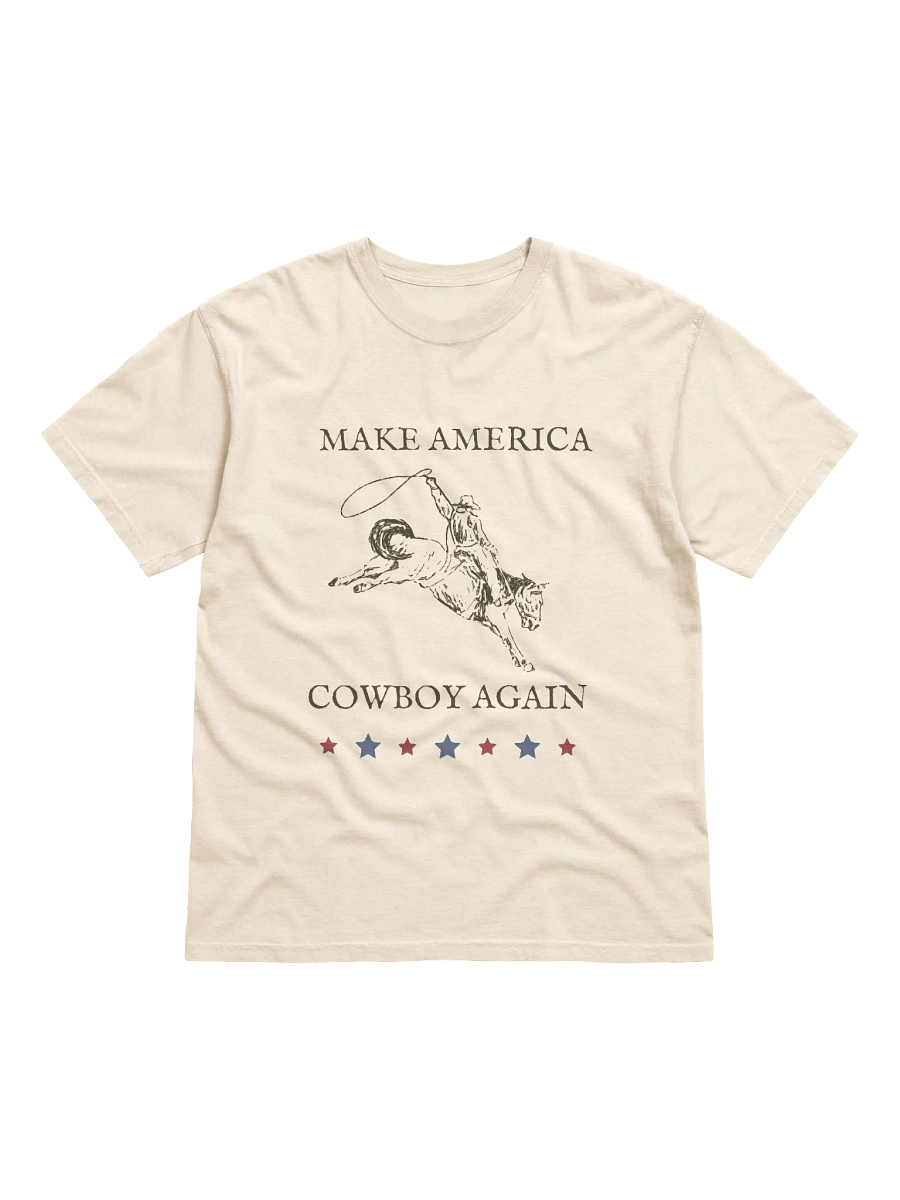 Make America Cowboy Again Graphical T-Shirt | 100% Cotton Comfort Colors product image (1)