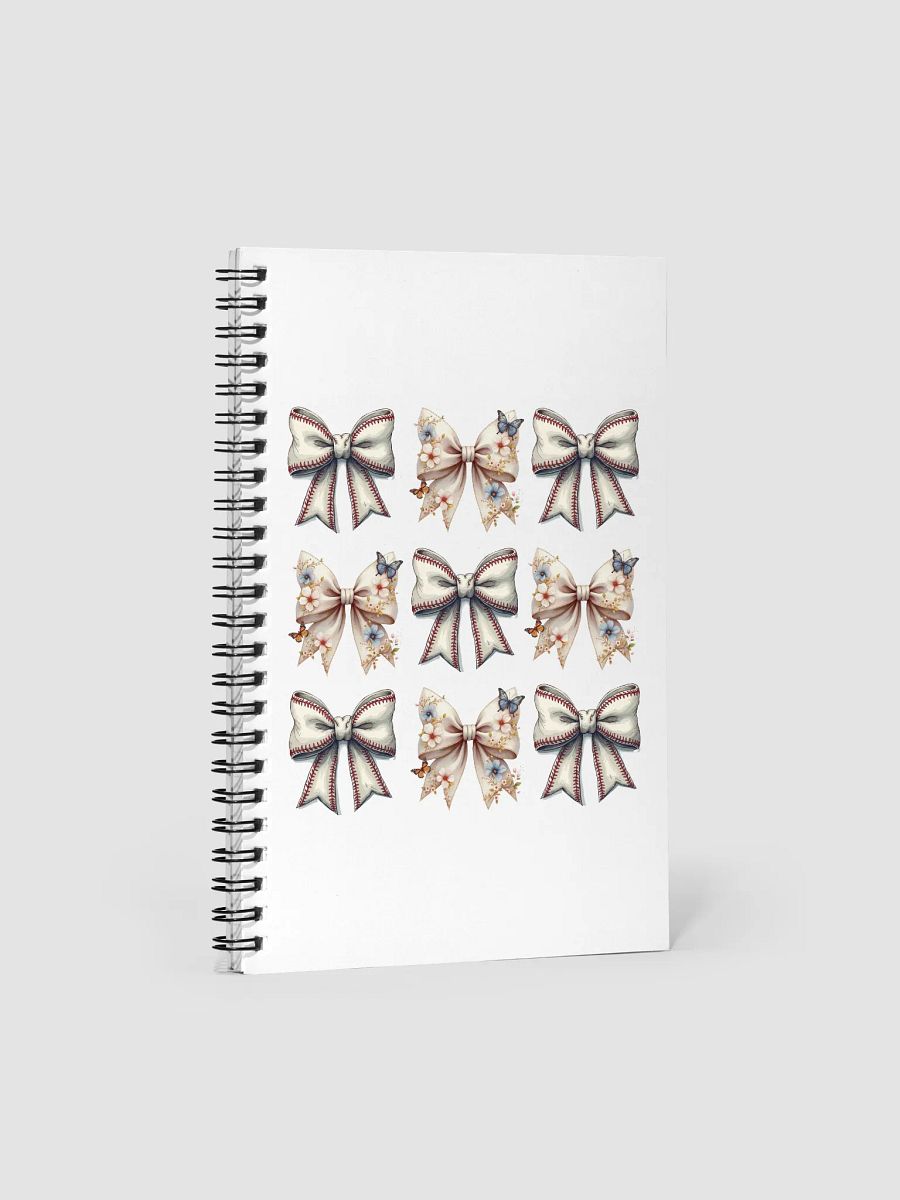 Spring Bows Baseball Floral Fantasy Spiral Notebook product image (2)