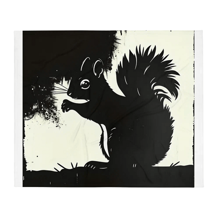 Squirrel Silhouette Throw Blanket product image (1)