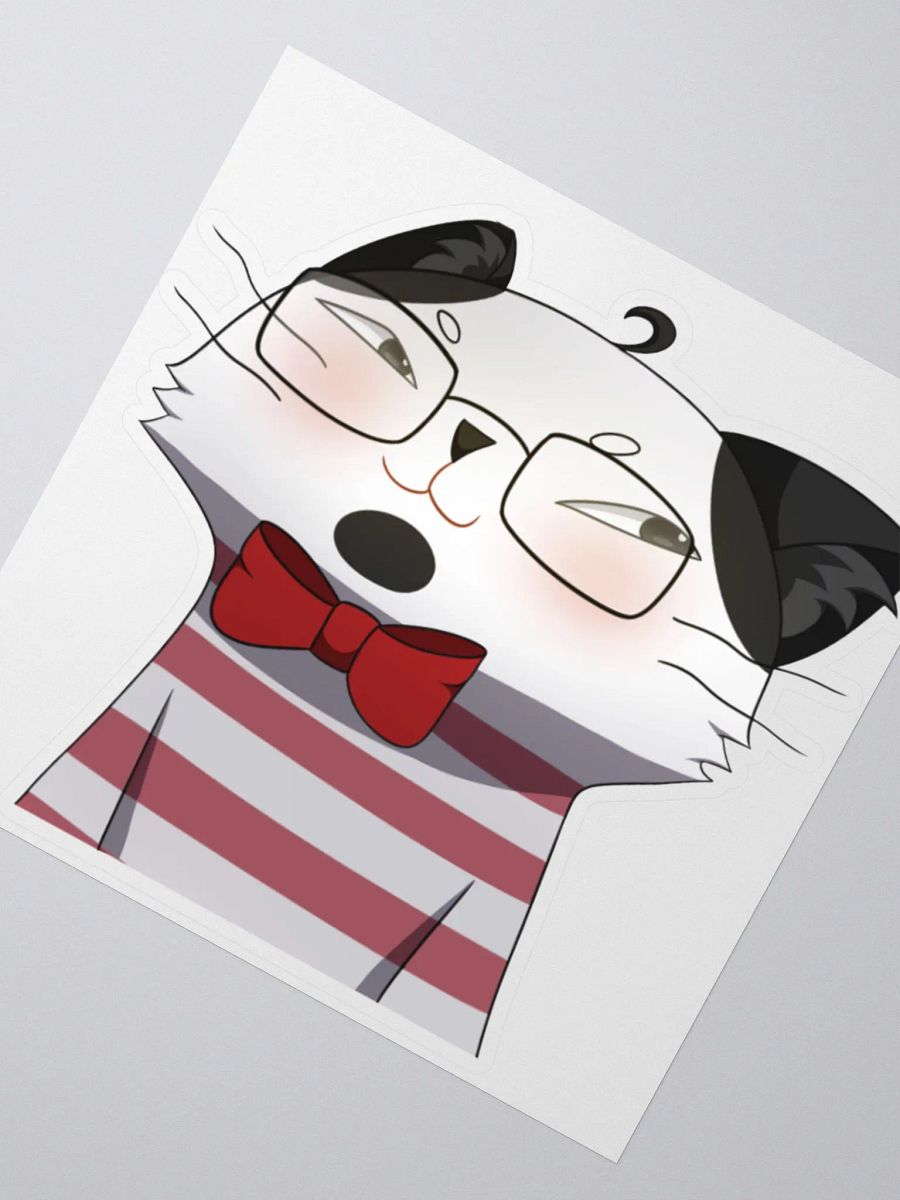 JPAG_Grey cat Smug emote sticker product image (2)