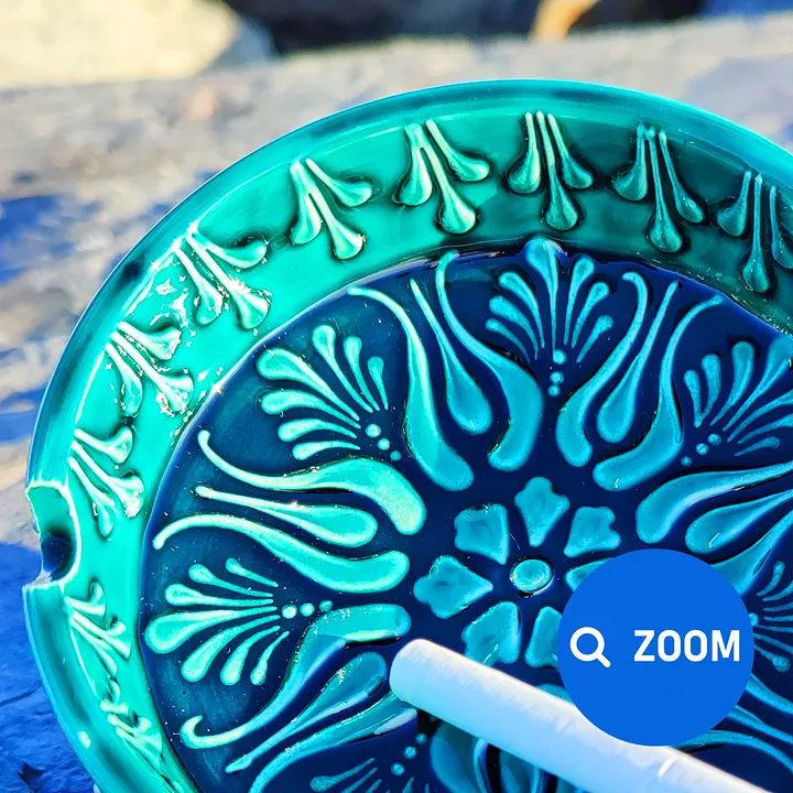 Handmade Turquoise Ceramic Ashtray – Unique Artisanal Home Decor, directly from the shores of the Bosphorus! product image (2)