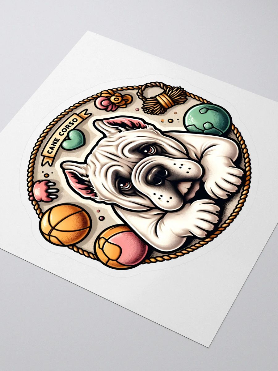 Rare White Cane Corso Sticker – Dog Lover’s Favorite Decal product image (3)