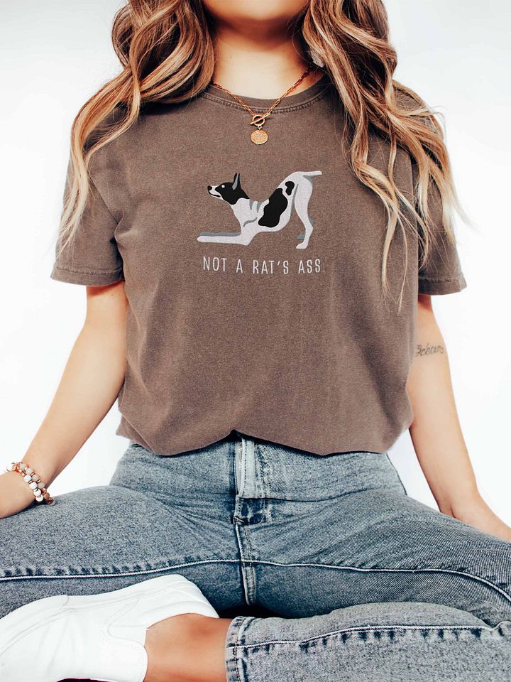 Not a Rat's Ass T-Shirt(Embroidered) of a Rat Terrier(Black & White) product image (2)