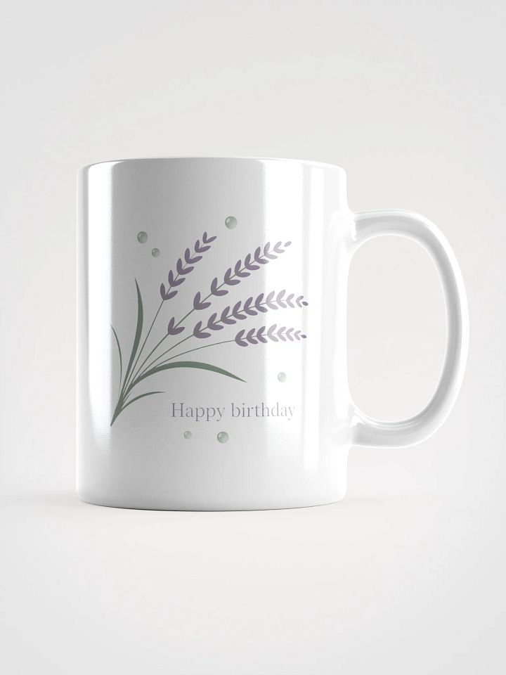 Happy Birthday Lavender Mug | Floral Gift Mug product image (1)