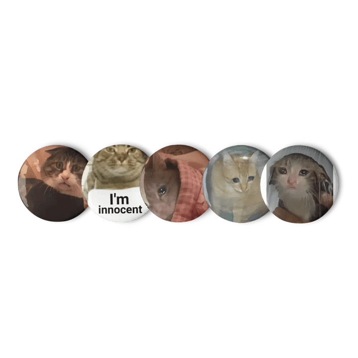 Set of Pin Buttons: Meme Cats 35 product image (3)