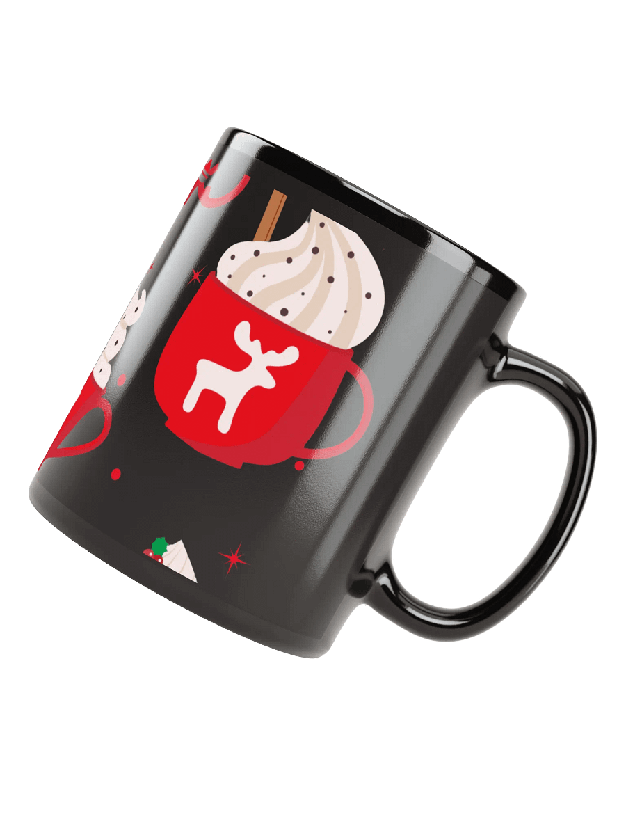 Festive Holiday Black Glossy Mug product image (8)