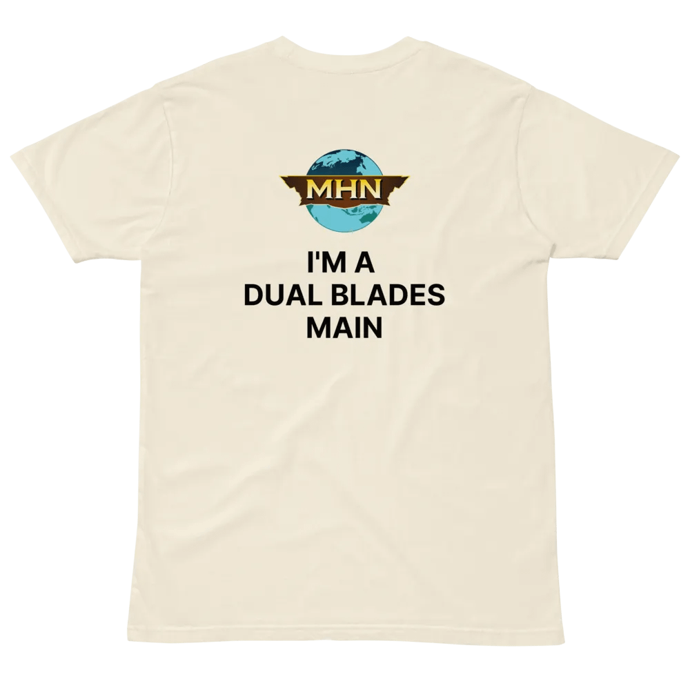 I'm A Dual Blades Main MHN Emblem Unisex T-Shirt White/Natural product image (4)